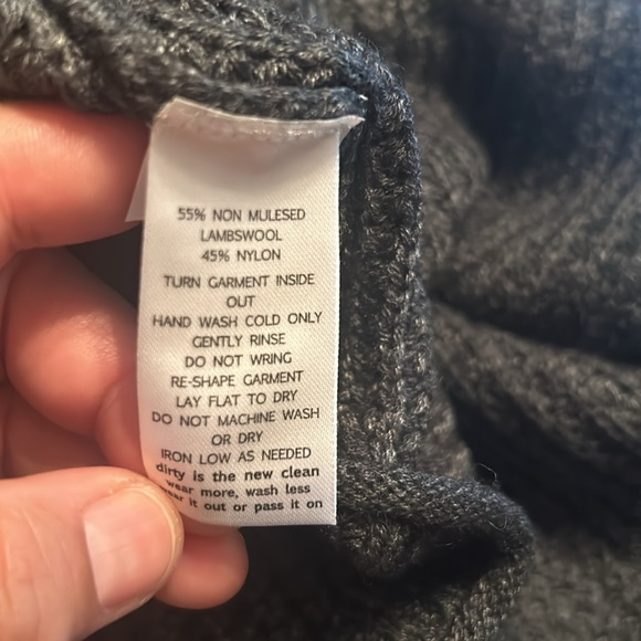 Nice!! TOAD & CO Chelsea Turtleneck Tunic Gray Sweater Dress, Size M - Picture 9 of 11